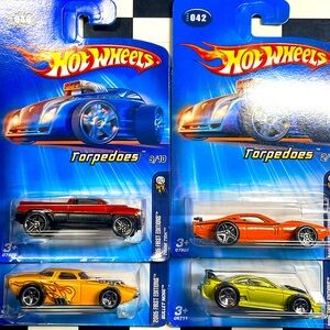 4 pc HotWheels 1st Editions 2005 Torpedoes